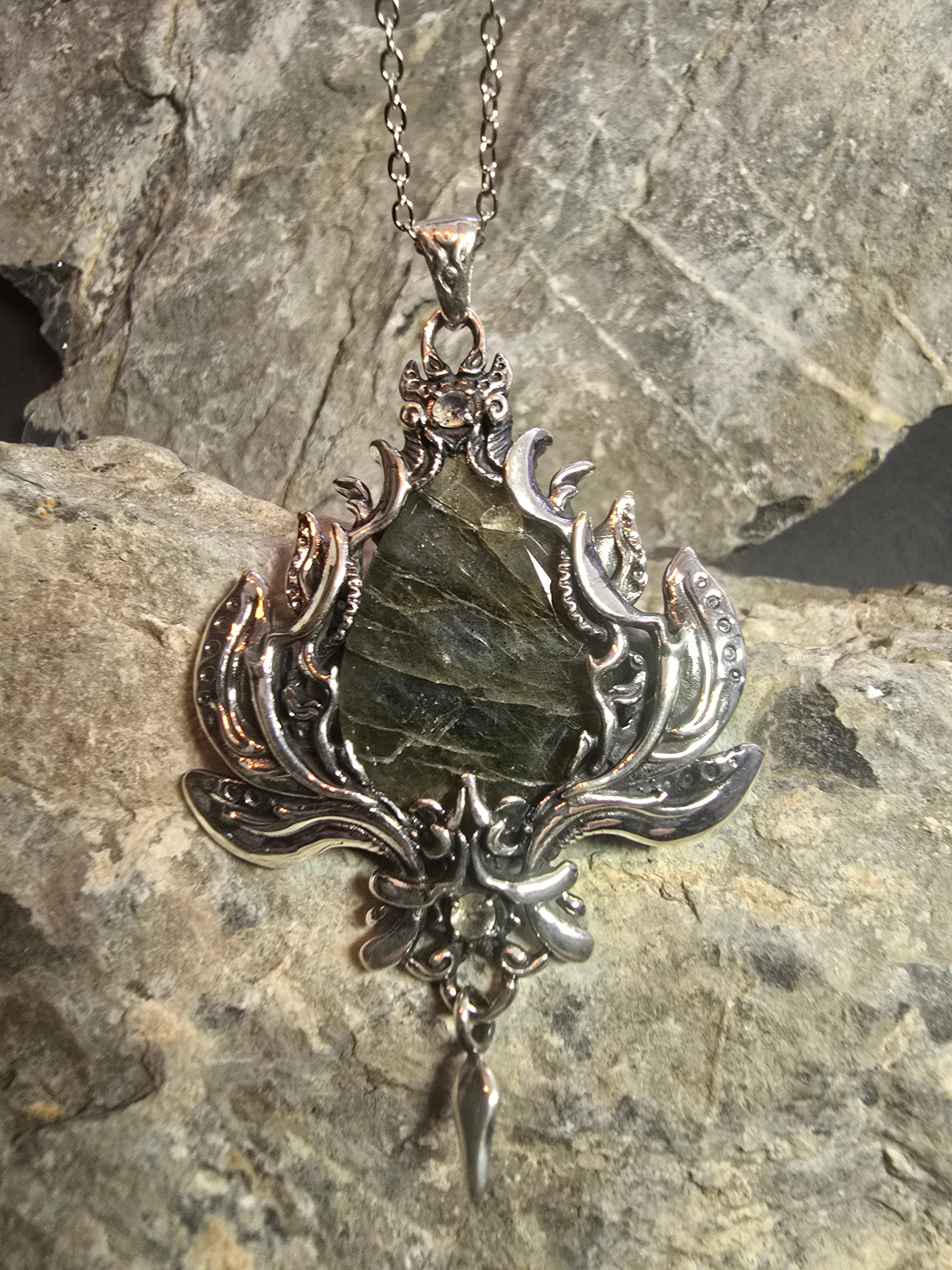 Emberwake Pendant | Silver Plated