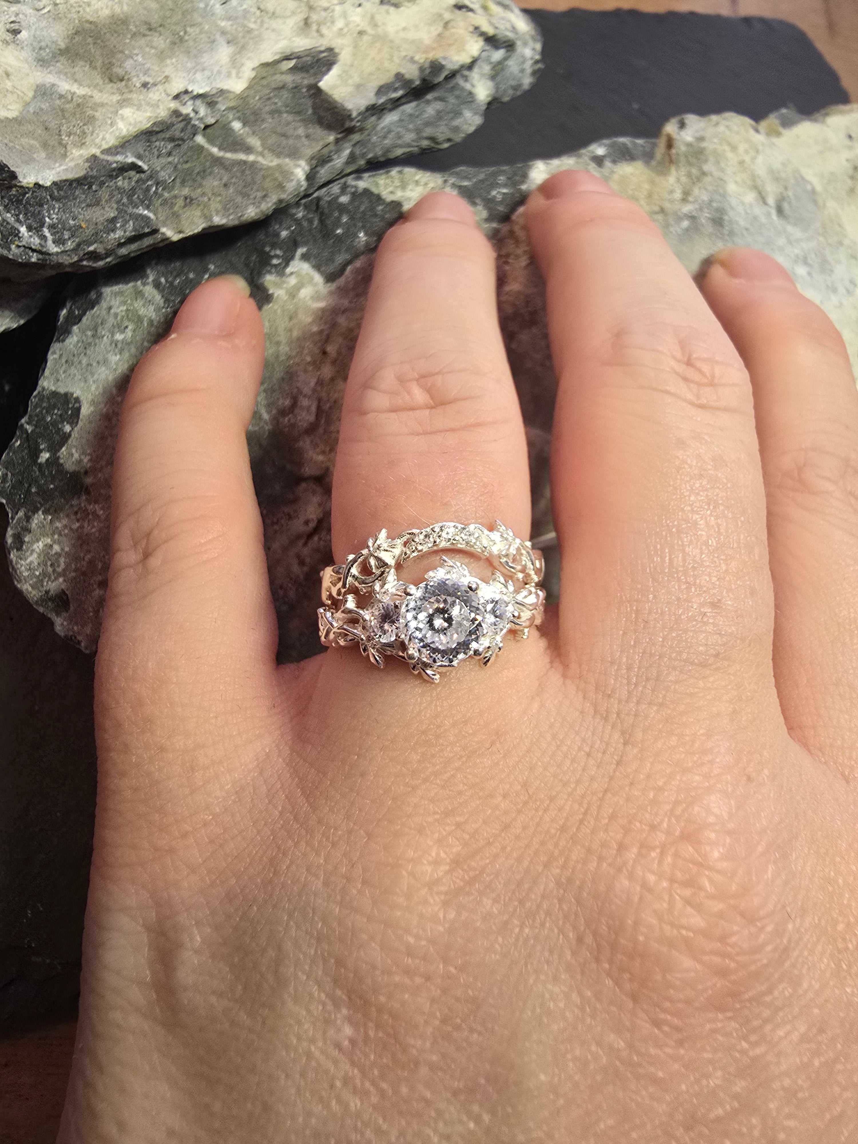 Amberfall | 925 silver ring set