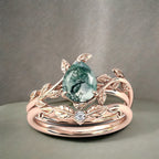 Rhea ring moss agate 925 silver
