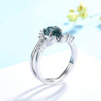 Moss agate selene ring 925 sterling silver
