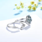 Moss agate selene ring 925 sterling silver